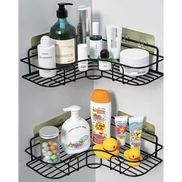 Étagère De Douche à Suspendre Sans Percage Acier Inoxydable Avec 4