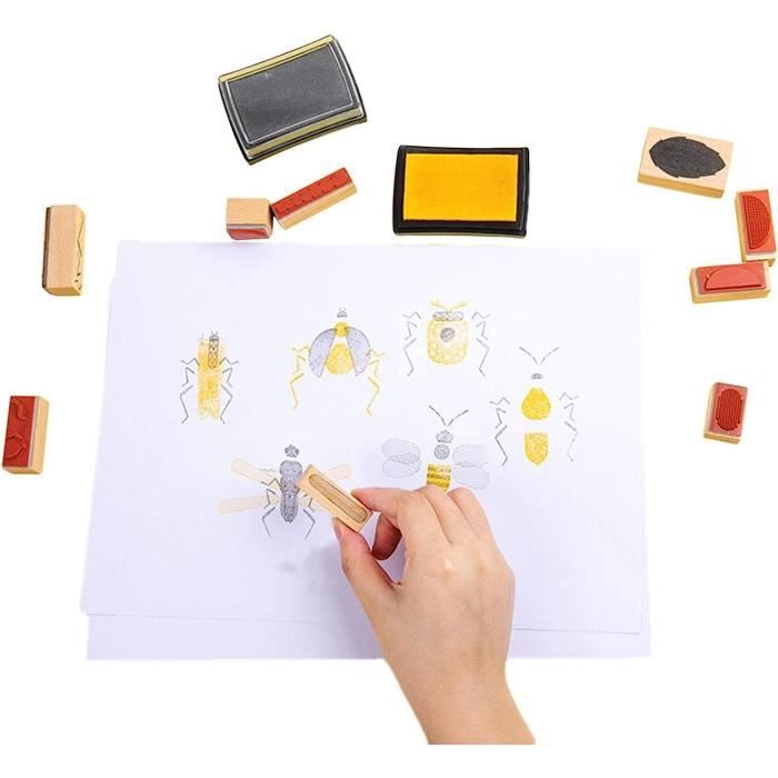 Tampon En Bois Personnalisé ZoeTekway Set De 40 Tampons En Bois Pour Tampon En Bois Personnalisé ZoeTekway Set De 40 Tampons En Bois Pour