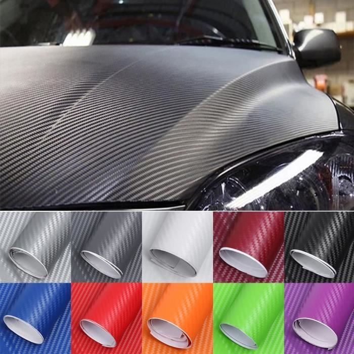 10 couleurs! 3D Fibre De Carbone Vinyle Wrap Voiture-Hyperlex rhino hide-air libre