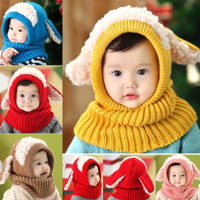 Bonnet Pour Bebe 6 A 36 Mois Bleu Bonnet Bebe Hiver Chaud Tricote Ensemble Bonnet A Tricoter Chaud Pour Bebe Enfants L Hiver Cdiscount