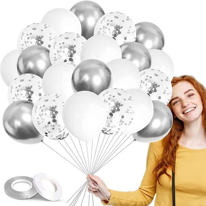 50 Ballons Confettis Rose Or JOYUE - 12 Pouces/30cm Pour Fête Anniversaire Mariage