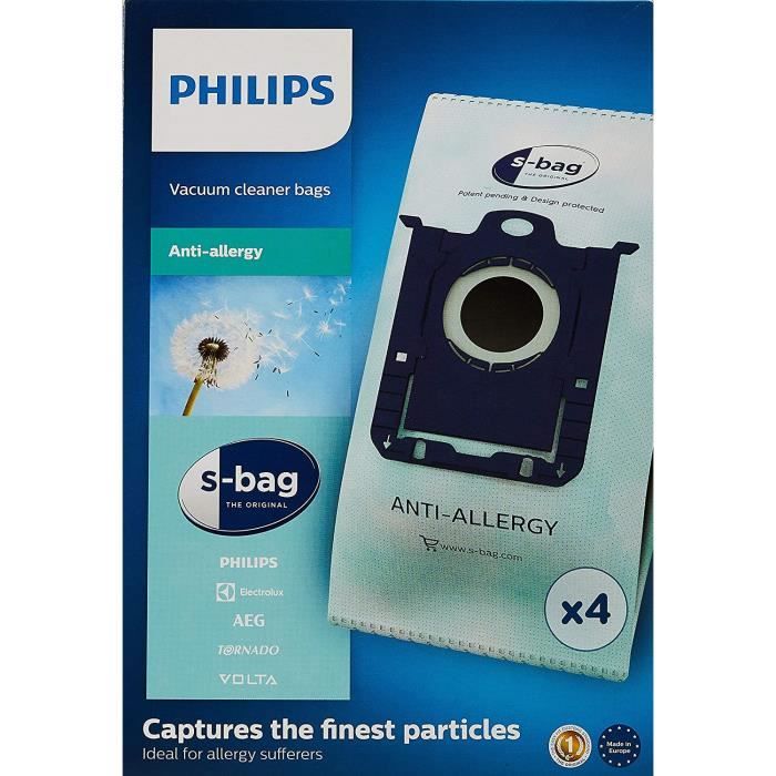 SAC ASPIRATEUR Philips FC802204 Lot de 4 sacs pour aspirateur Clinic Anti  allergy210 - Cdiscount Electroménager