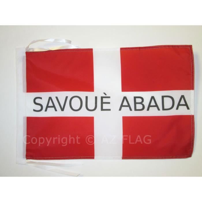 Drapeau De Table Savoie Indépendantiste - 15x10 Cm - Hampe 25 Cm + Socle Noir - 100% Polyester - AZ FLAG
