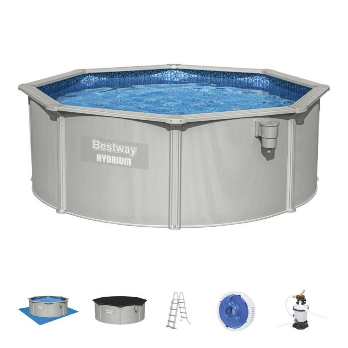 Piscine tubulaire acier rond Hydrium ⌀360 x H. 120 cm - vue 2