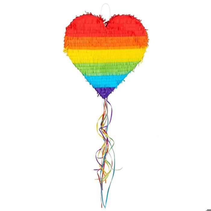 Piñata Cœur Rouge à Casser - Pour Anniversaire, Saint-Valentin, Mariage - Animation Fête Traditionnelle