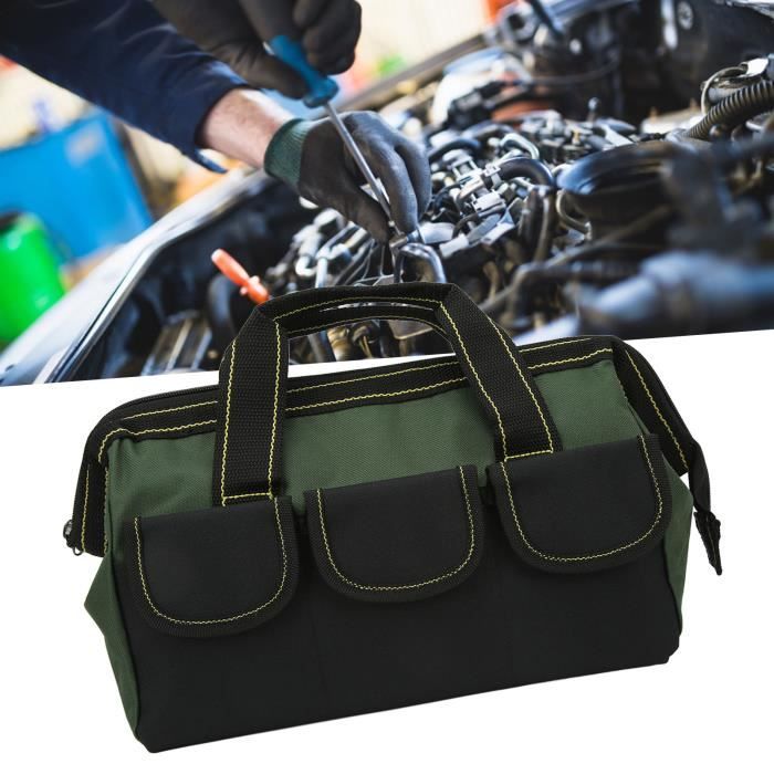 DAMILY® sac à outils pliant pour voiture - avec 5 poches à fermeture  éclair, rouleau de pochette à outils multifonction - vert - Cdiscount  Bricolage