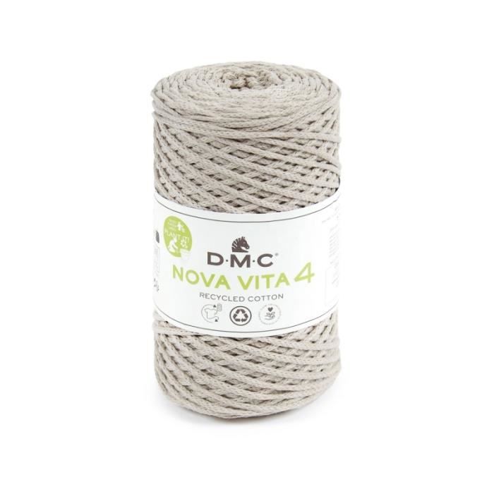 Fil DMC coton recyclé Nova Vita 4 - Macramé, Crochet, Tricot - 250 g 131 - Beige