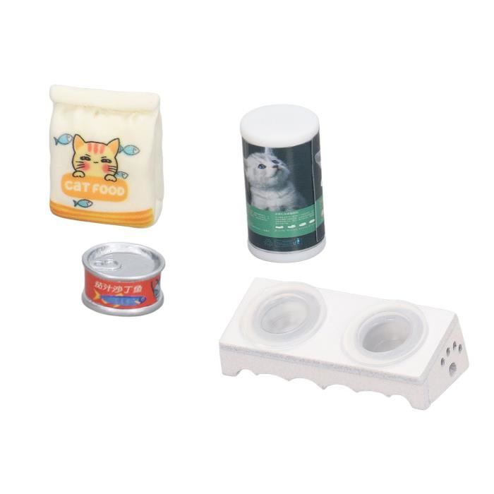 Fonyiunce 18 Accessoires Miniature Nourriture Pour Maison De Poupée 1:12 - Paniers Lait, Thé Matin & Gâteaux Réalistes