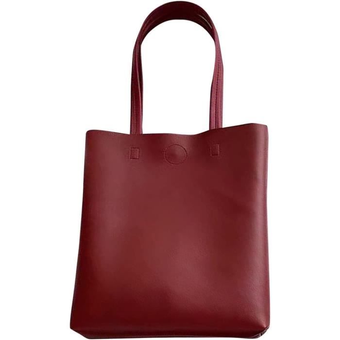 Sac à Bandoulière Femme En Toile Légère - Tote Bag Décontracté Pour Voyage D'été - Couleur Café