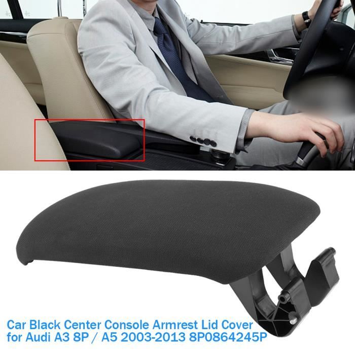 Bracciolo Centrale Per Audi A3 8P / A5 2003-2013 - Nero Pelle - Ricambio OE 8P0864245P