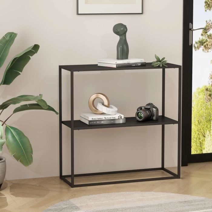 Table console Strömstad 80 x 795 x 26 cm noir mat [en.casa]