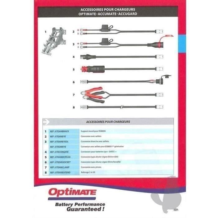 Connexion pour chargeur, pour batterie type « GATES »