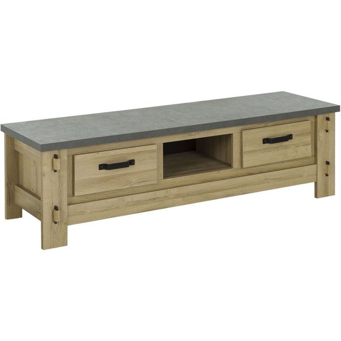 Meuble TV BROCELIANDE – Finition Chêne Clair – 172 × 50 × 49 cm – GAMI Meuble TV BROCELIANDE – Finition Chêne Clair – 172 × 50 × 49 cm – GAMI