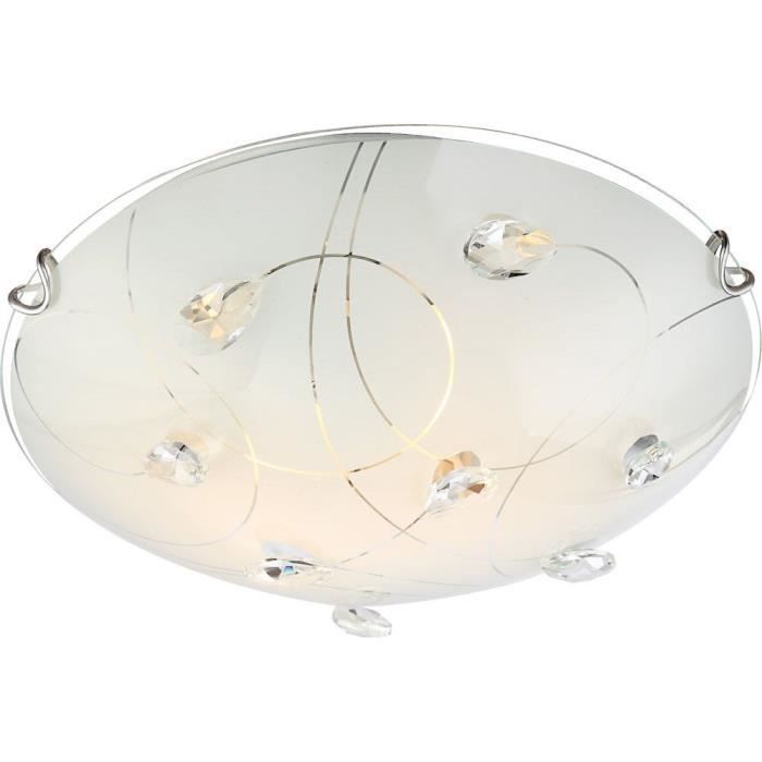 Globo - plafonnier - Connor - blanc - métal - 50cm - LED - 41386-30RGBSH | Leroy Merlin