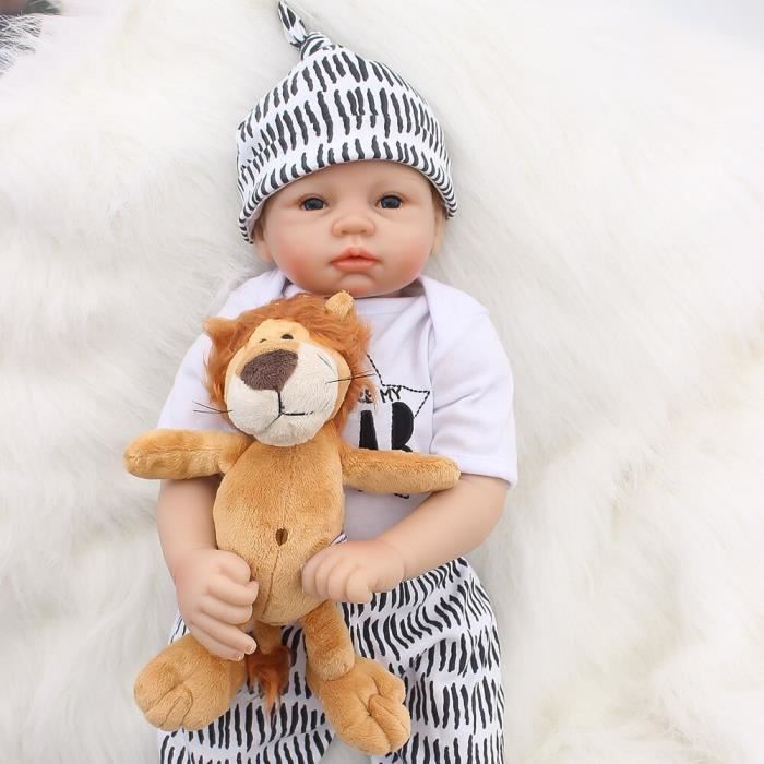 50cm Bebe Reborn Poupee Realiste Silicone Souple Reborn Bebe Poupees Jouets Mignon Garcon Cdiscount Jeux Jouets