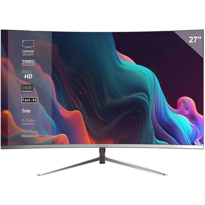 Écran Gaming Incurvé – MARS GAMING – MV-27C – 27 pouces – 200Hz – HDR10 – 1ms