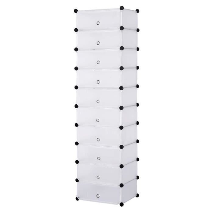Homgrace Rangement de Chaussure, Lot de 24 boites a tiroir Transparente