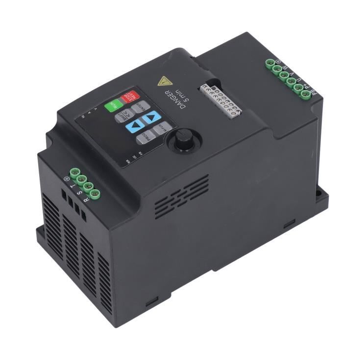 Variateur De Fréquence 1,1 KW - Convertisseur 3Ph 0-220V Avec Affichage LED - Entrée 1PH 176-264V Pour Moteurs Ventilateurs Pompes