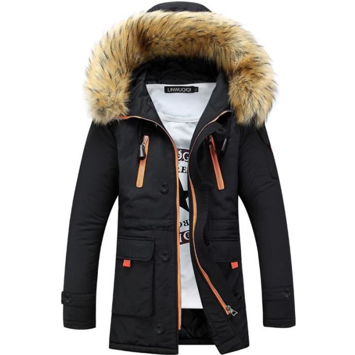 Manteau Homme hiver Marque Doudoune Homme à capuche Parka Homme  épaississant Veste Hommes Vêtement Masculin