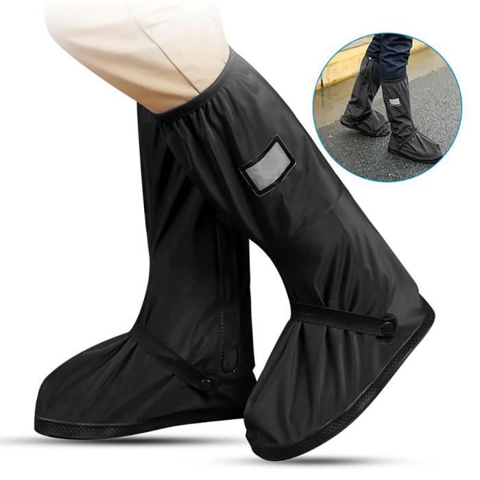 Couvre-chaussures imperméable réutilisable moto cyclisme vélo botte de pluie YQK