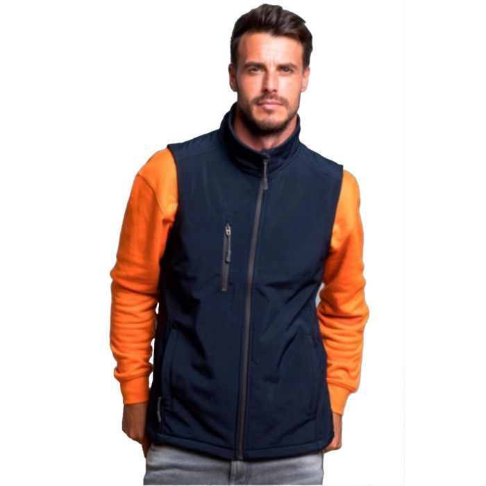 Veste Zipp?�e Softshell sans manche homme - - Bleu - Cdiscount Sport