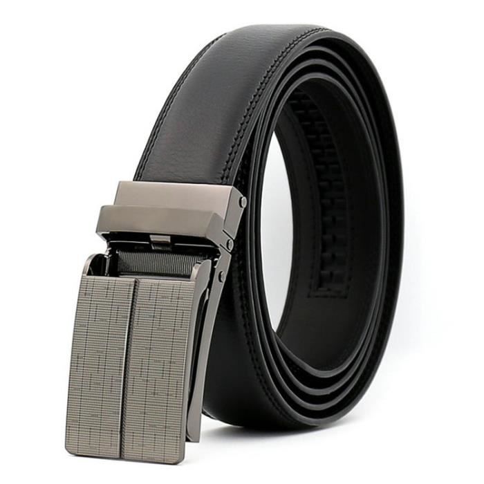Boucle de ceinture à cliquet automatique classique en métal pour homme