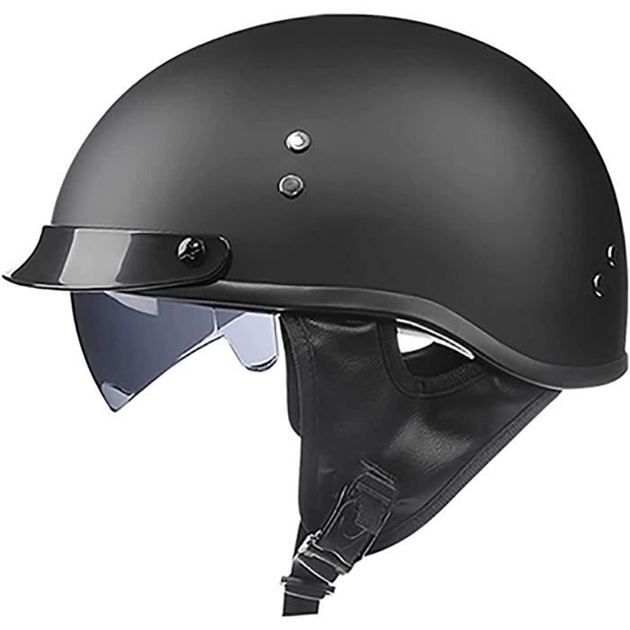 Casque Moto Jet Open Face Vintage - Homologué ECE, Pour Scooter, Chopper - Homme Et Femme, Quatre Saisons