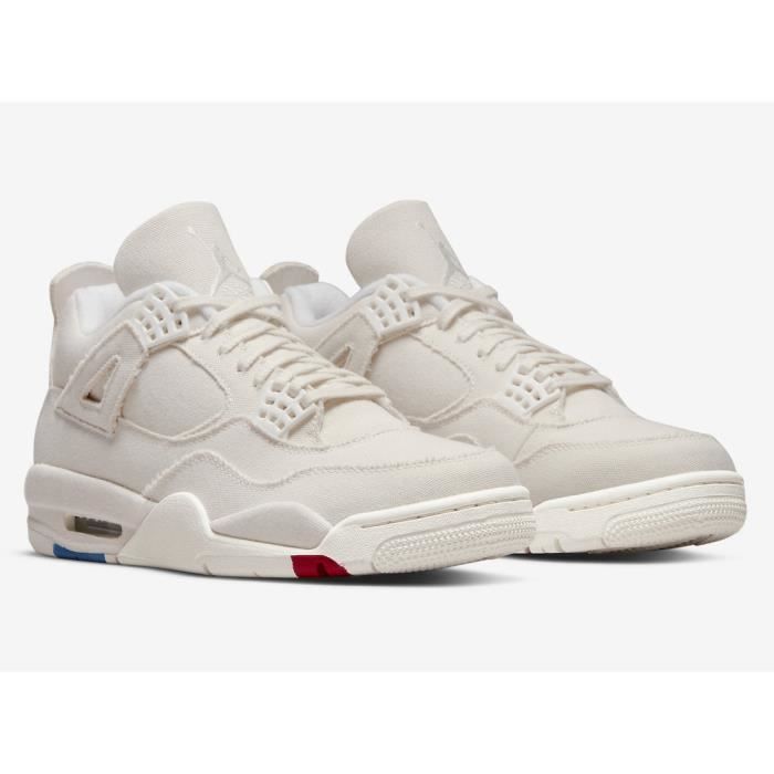 Basket Jordan 4 Retro Chaussures de Running Femme Homme Beige Beige -  Cdiscount Chaussures