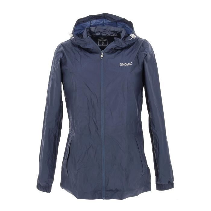 Veste coupe-pluie pour femme - Regatta - Wmn pk it jkt iii - Bleu nuit - Imperméable - Randonnée