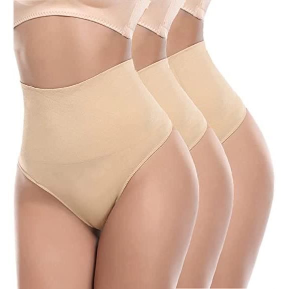 Culotte Gainante Femme Ventre Plat - Taille Haute, Effet Sculptant Invisible | Nylon/élasthanne, Pour Robes Et Tenues