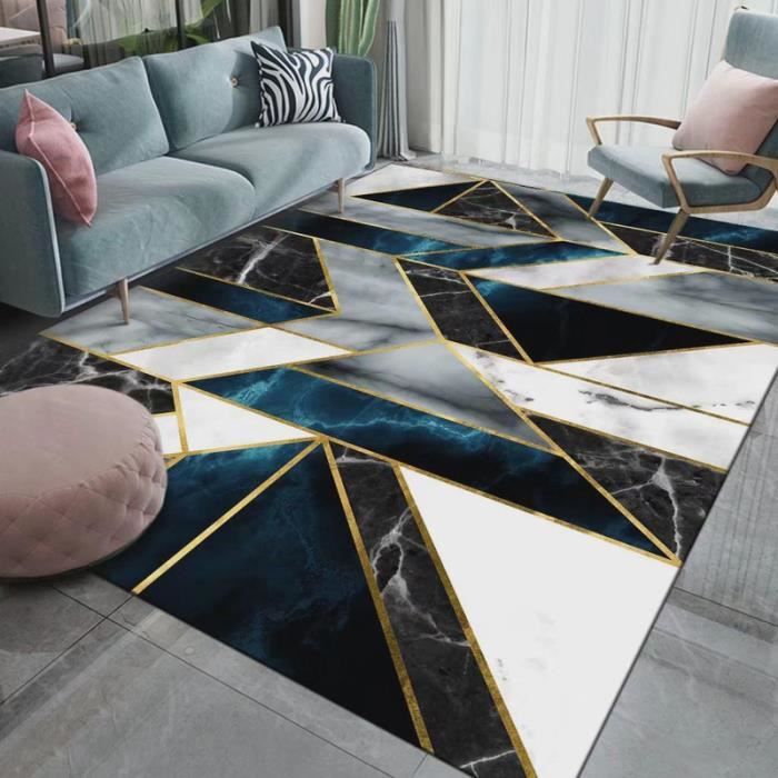 Tapis Imprimé Géométrique Pour Salon, Tapis De Grande Surface, Décoration De Chambre à Coucher, Doux, Non Ald, Virus De Sol Pour Chambre D'enfant, Luxe, 160x230  15