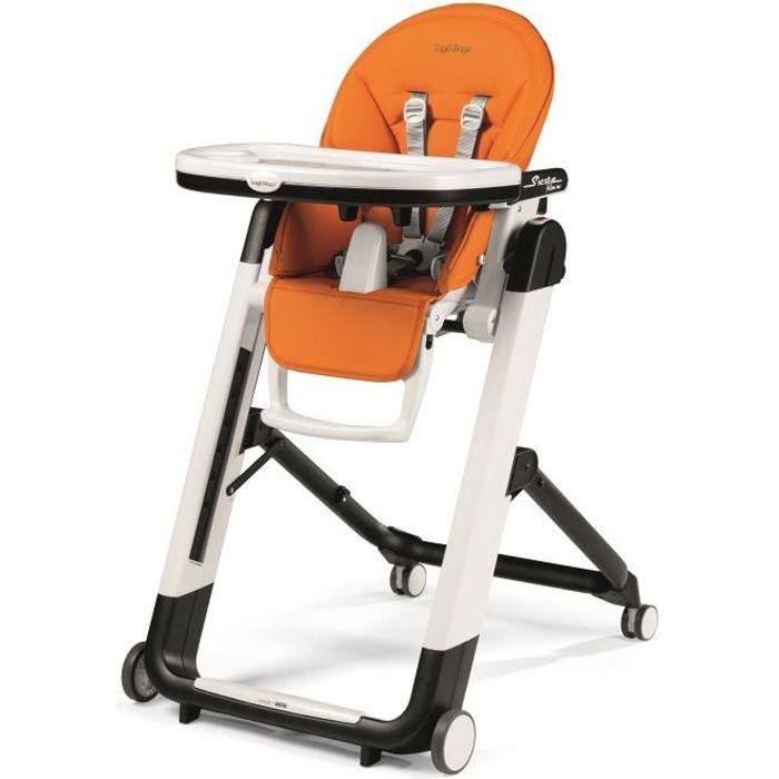 Chaise haute évolutive PEG PEREGO Siesta Follow Me Arancia - Orange - Jusqu'à 15 kg - Pour bébé