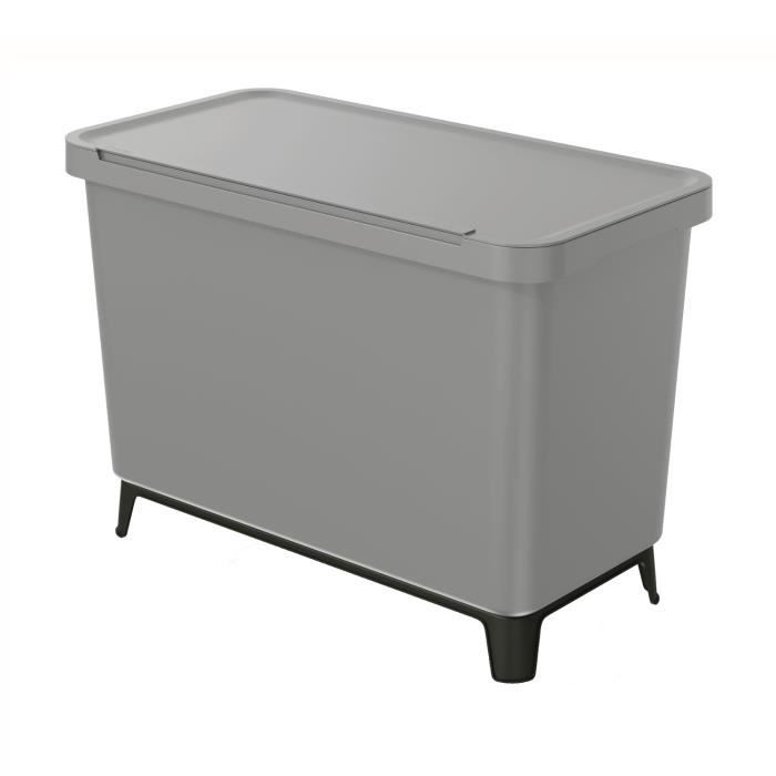 Poubelle De Tri Sélectif KEDEN 2 X 23L - Système Recyclage Avec Pieds Amovibles, 56x39x41 Cm