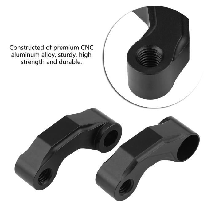 Adaptateur rétroviseur 10mm inversé vers 10mm standard noir - Pièce