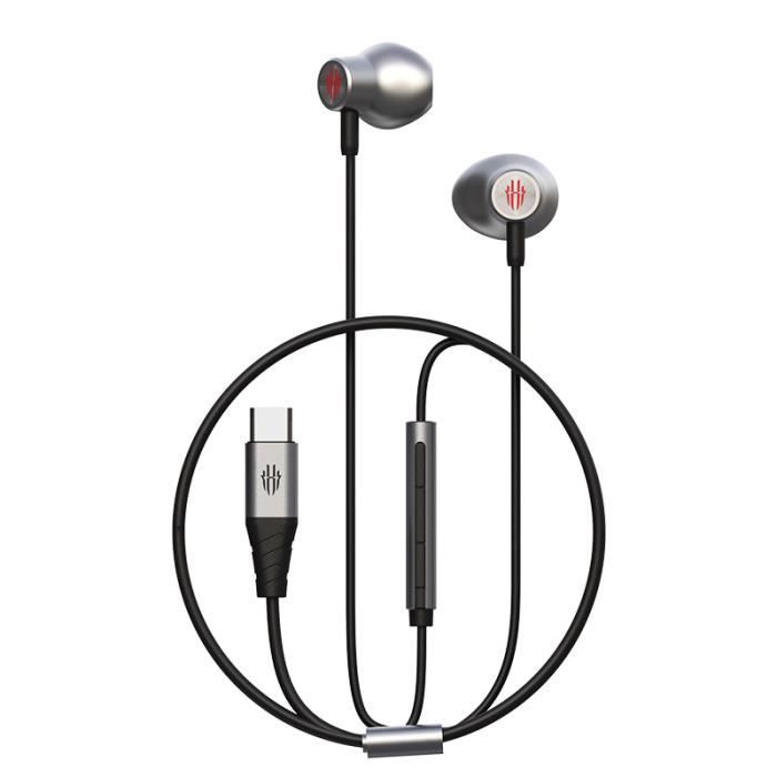 Écouteurs - RedMagic - Magic Sound - Type-C - Filaire - Microphone haute performance