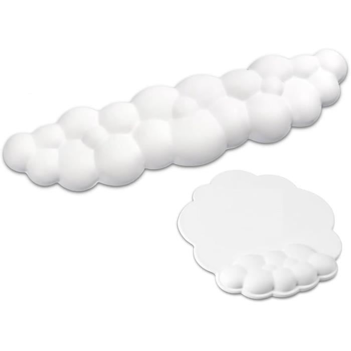 Repose-poignets Ergonomiques Cloud Pour Clavier Et Souris - Noir - Mousse Mémoire Et Base Antidérapante
