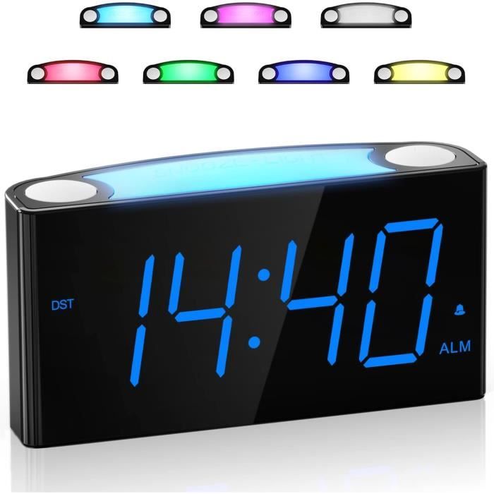 Réveil Chiot Labrador Mignon – Écran LED 7 Couleurs, Affichage Heure/Date/Température – Petite Horloge De Voyage Pour Chambre