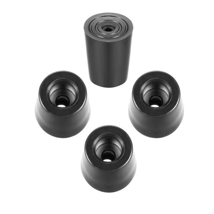 Flyshop Lot de 4 Grande Noir Pieds en caoutchouc pare