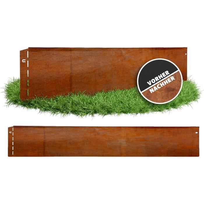Bellissa Bordure De Jardin Pelouse En Métal Tôle En Acier
