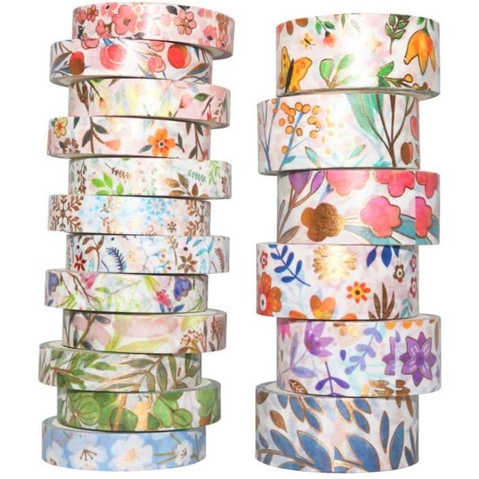 YUBX Washi Tape, 24 Rotoli Tape Decorativo Coprente Per Lavoretti Di
