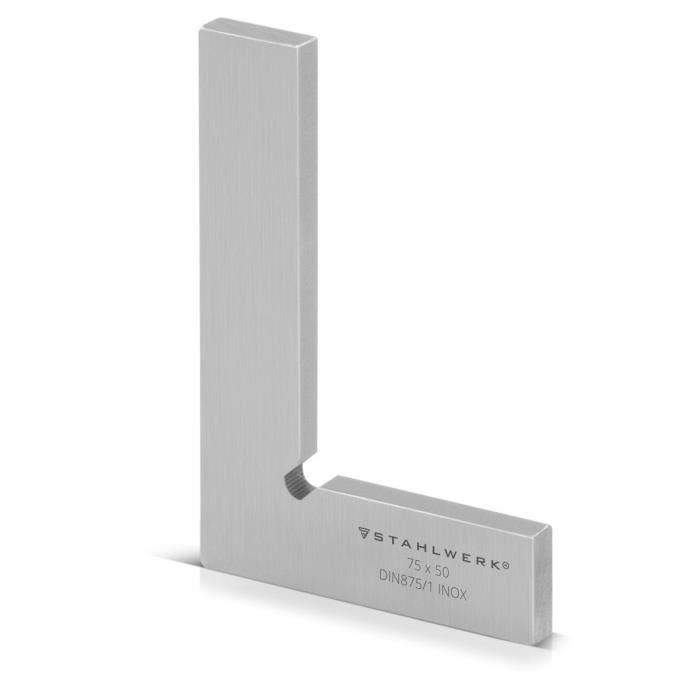 STAHLWERK Equerre plate 90° 75 x 50 mm DIN 875 1 Equerre de contrôle ...