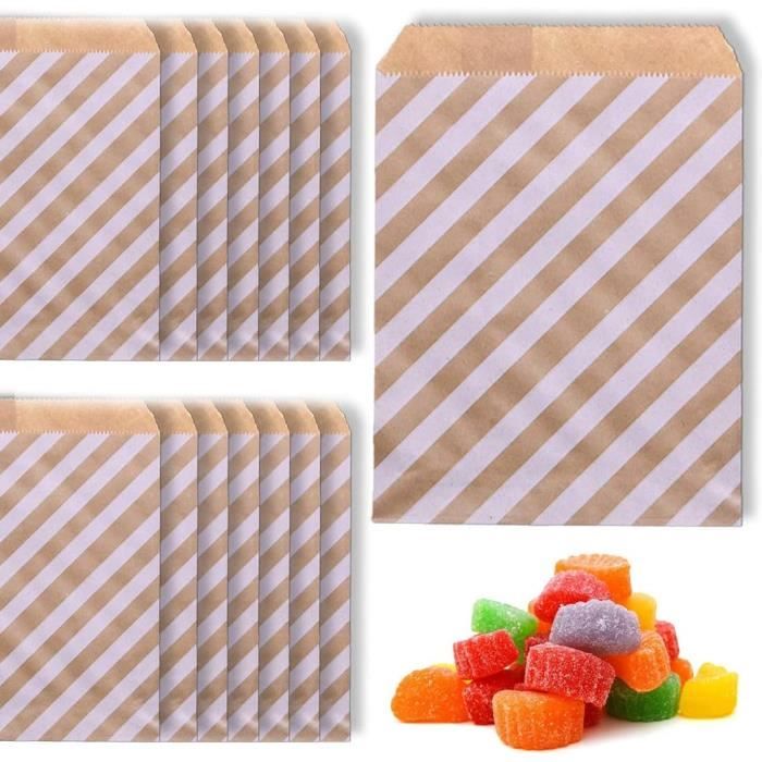 Sac Papier Kraft À Fond Marron, Sachets Papier Kraft, Sacs En Papier