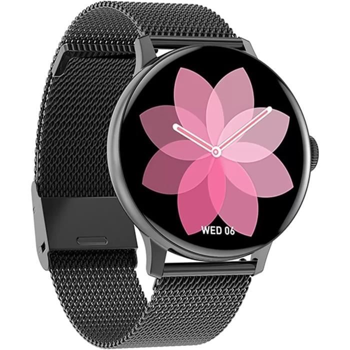 Montre connectée femme 1,32" HD,appels,fonction féminine,120+ sports
