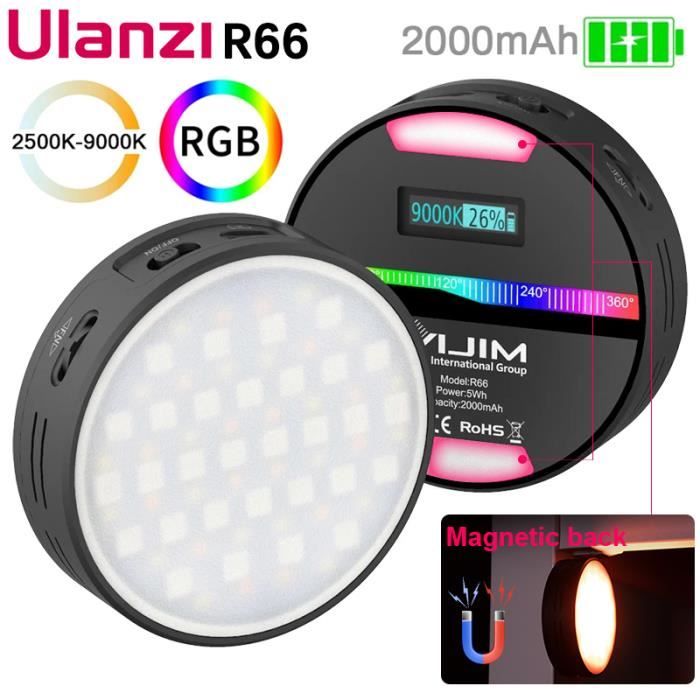 Ulanzi Viji – Lampe Vidéo VL66 LED Avec Support De... – Grandado