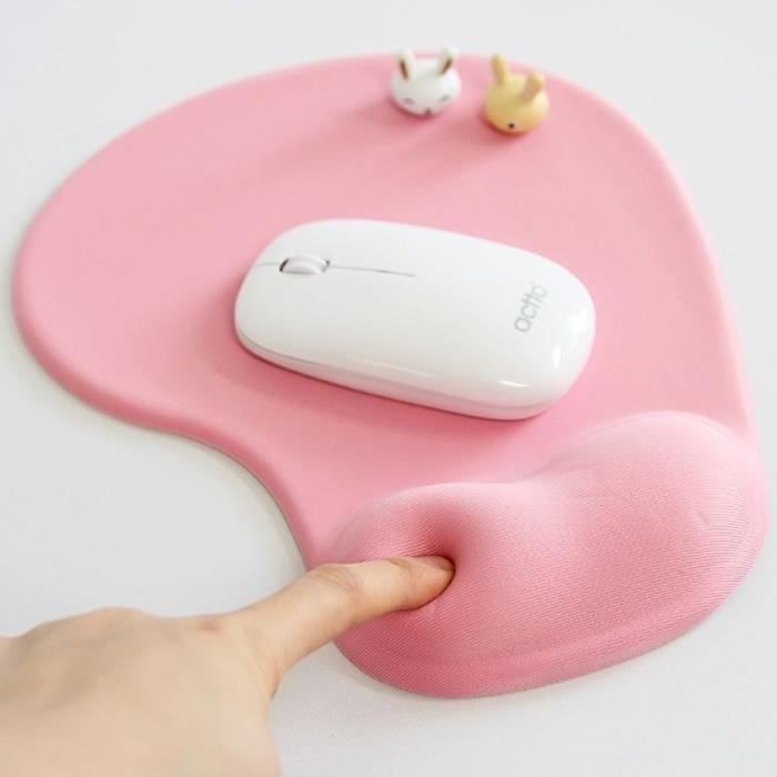 Repose-poignet en silicone en forme de coeur pour souris d'ordinateur,  coussin de soutien, qualité ondulée, confort, gel, mode
