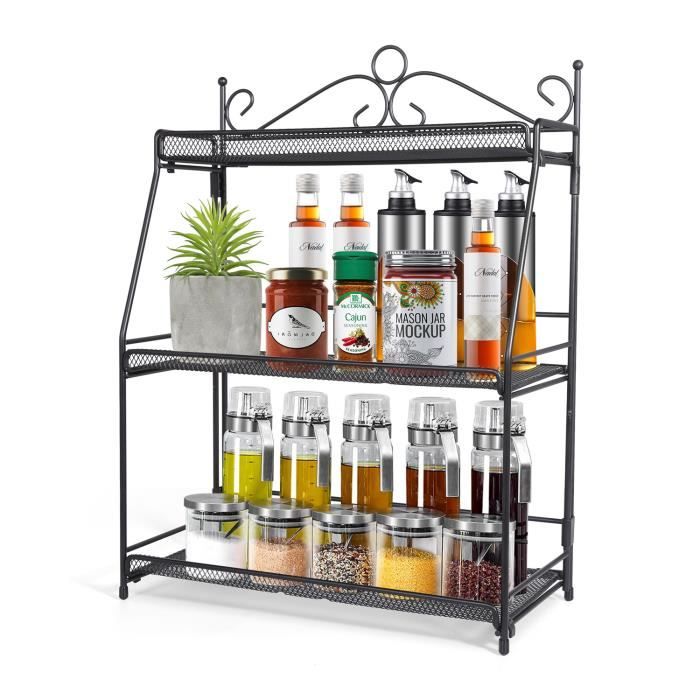 Rangement Suspendu, Étagère Suspendue À 6 Niveaux, Rangement De Cuisine, Étagère À Épices,Porte Rangement Suspendu, Étagère Suspendue À 6 Niveaux, Rangement De Cuisine, Étagère À Épices,Porte