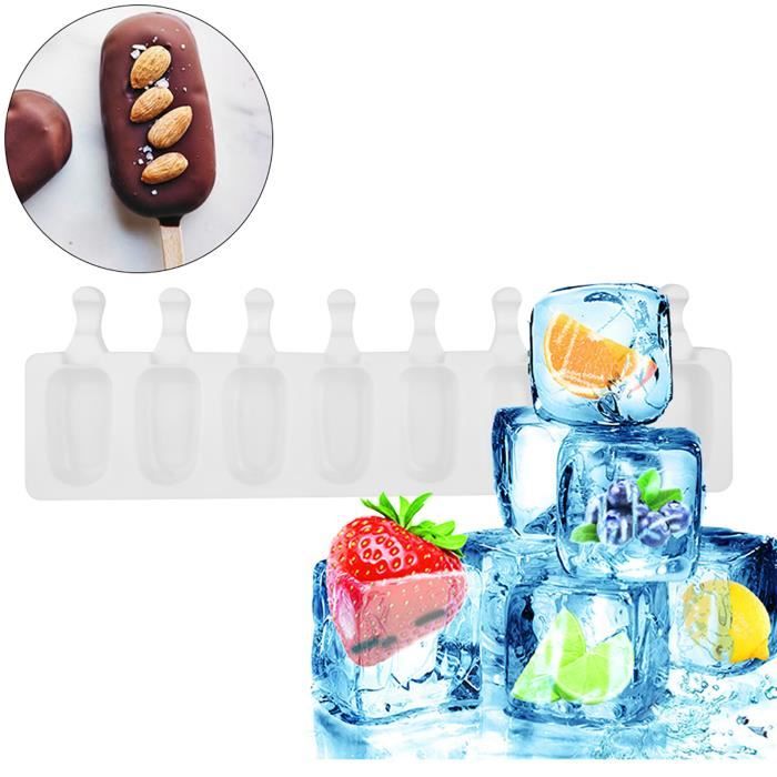 Moule à Esquimaux/glaces Maison 8 Cavités - Parfait Pour Desserts Glacés Faits Maison Avec Les Enfants