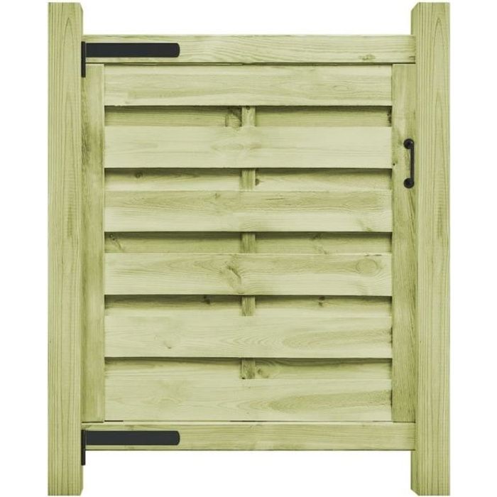 vidaXL Portillon Bois de pin imprégné FSC 100 x 100 cm Vert