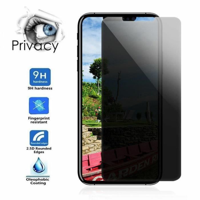 VSHOP® Verre de protection Anti Espion pour iPhone 11 pro Privacy Film de  Protection Écran Complet 3D Vitre Protecteur Anti - Cdiscount Téléphonie