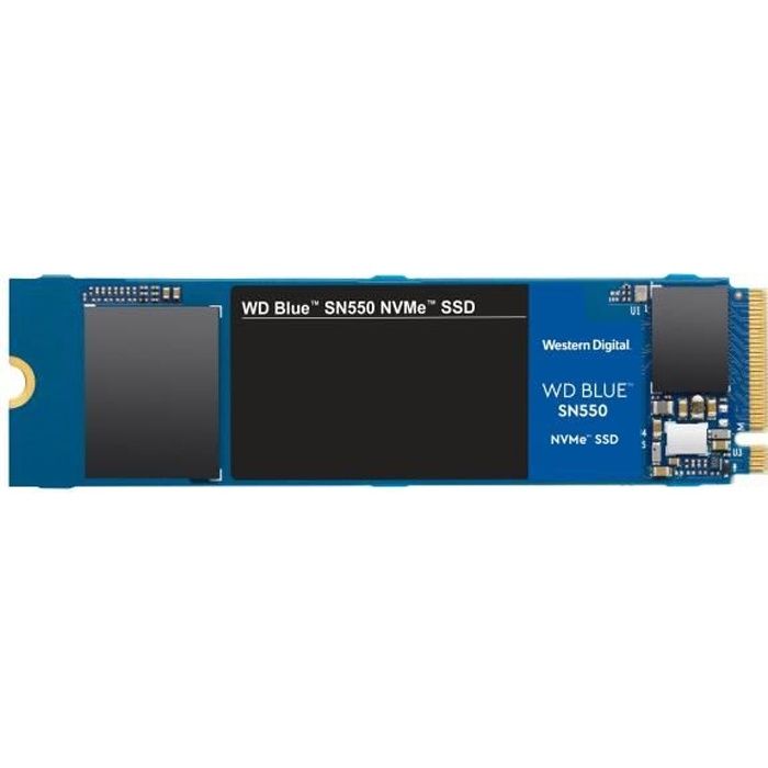 Vente Disque SSD WD Blue™ - Disque SSD Interne - SN550 - 1To - M.2 NVMe (WDS100T2B0C) pas cher Vente Disque SSD WD Blue™ - Disque SSD Interne - SN550 - 1To - M.2 NVMe (WDS100T2B0C) pas cher